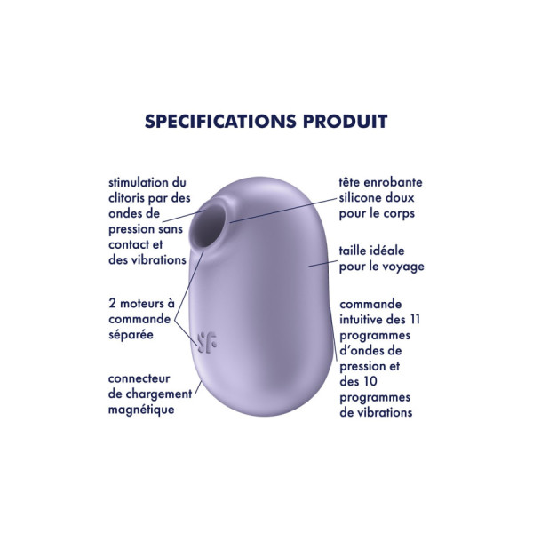 Stimulateur de clitoris violet Pro To Go 2 Satisfyer 